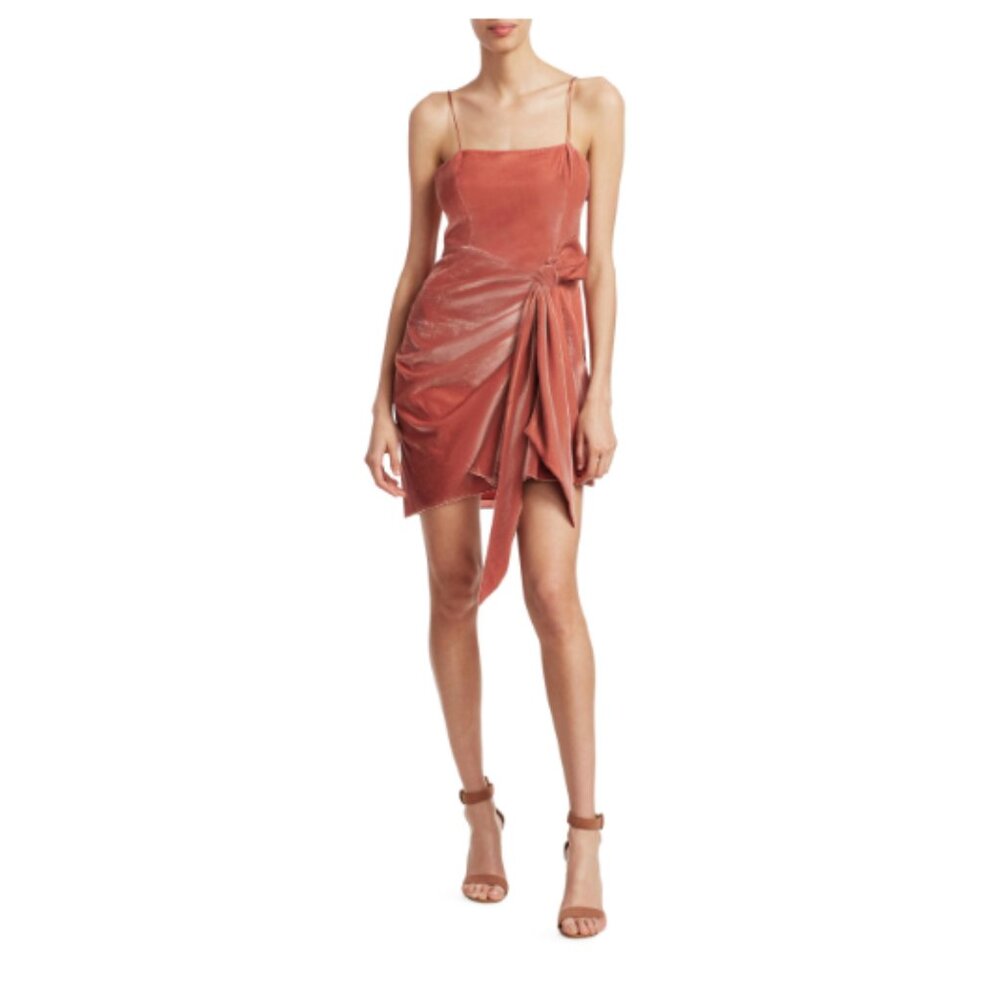 Cinq à Sept Kiki Velvet Mini Dress 6 Rosewood